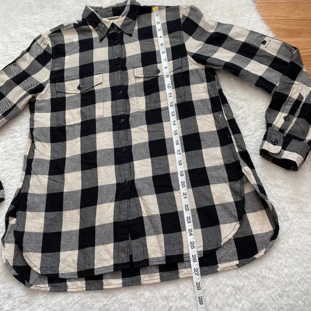 Denim & Supply NWOT Ralph Lauren Women's Long Sleeve Cotton Shirt, Black/Wh, M - Picture 5 of 9